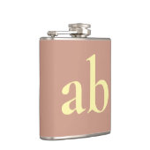 FLASQUES  STYLISH MODERN CUSTOM NAME DUSKY ROSE WEDDING (Droite)