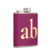 FLASQUES  STYLISH MODERN CUSTOM NAME WINE BEIGE  WEDDING (Droite)