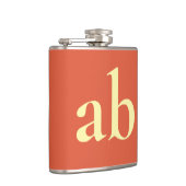 FLASQUES  STYLISH MODERN CUSTOM NAME YELLOW ORANGE WEDDING (Droite)