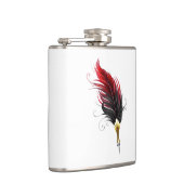 Flasques Stylo rouge en plumes avec nib or (Droite)