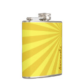 Flasques Sunburst Jaune "Ajouter votre nom" (Droite)