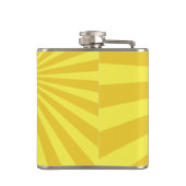 Flasques Sunburst Jaune "Ajouter votre nom" (Dos)