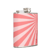 Flasques Sunburst rose "Ajouter votre nom" (Droite)