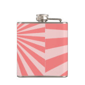 Flasques Sunburst rose "Ajouter votre nom" (Dos)