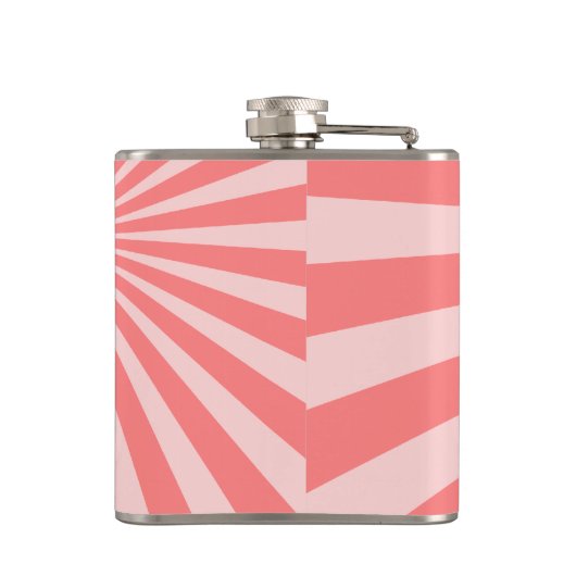 Flasques Sunburst rose "Ajouter votre nom" (Dos)