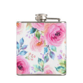 Flasques Sunrise Floral Boho Custom Name Design (Dos)