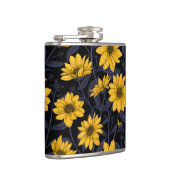 Flasques Sunroot, tournesol sauvage en jaune et bleu (Droite)