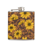 Flasques Sunroot, tournesol sauvage en jaune et marron (Devant)