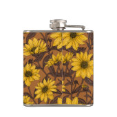 Flasques Sunroot, tournesol sauvage en jaune et marron (Dos)