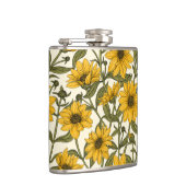 Flasques Sunroot, tournesol sauvage sur blanc (Droite)