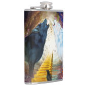 Flasques Super loup noir et blanc (Droite)