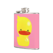 Flasques Super mignon Ducky Vinyl Wrapped Flask en rose (Gauche)