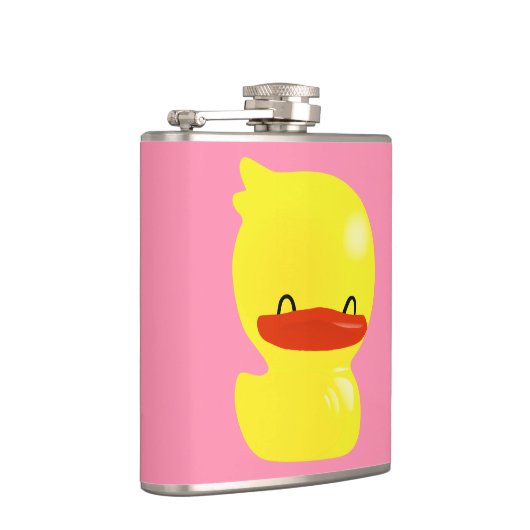 Flasques Super mignon Ducky Vinyl Wrapped Flask en rose (Droite)