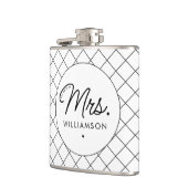 Flasques Sur Mesure, Mme Est. Script élégant moderne nouvel (Gauche)