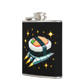 Flasques Sushi Spacship Pixel Art Flying Sushi Roll Design (Gauche)