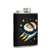 Flasques Sushi Spacship Pixel Art Flying Sushi Roll Design (Droite)