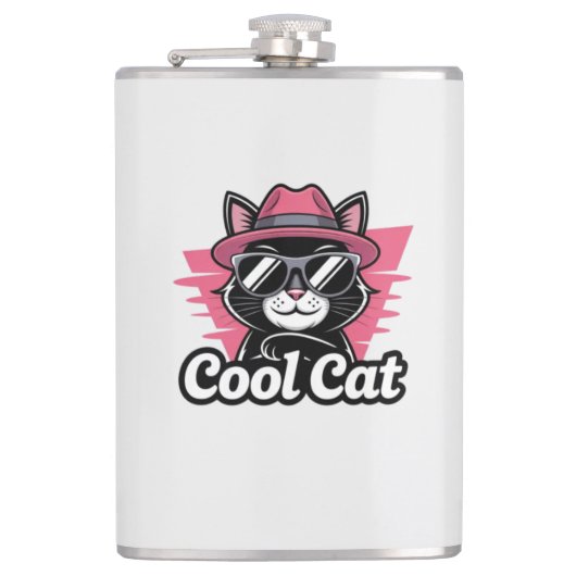 Flasques Swagger du chat cool (Devant)