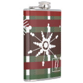 Flasques Sweat de vin Plaid initial Flocon de neige Noël (Droite)