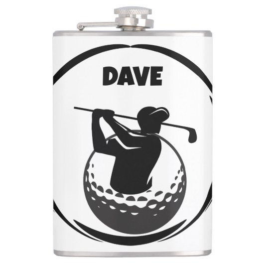 Flasques Swing de golf masculin & Balle de golf (Devant)
