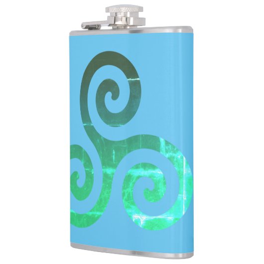 Flasques Symbole celtique antique Emerald Triskele (Gauche)