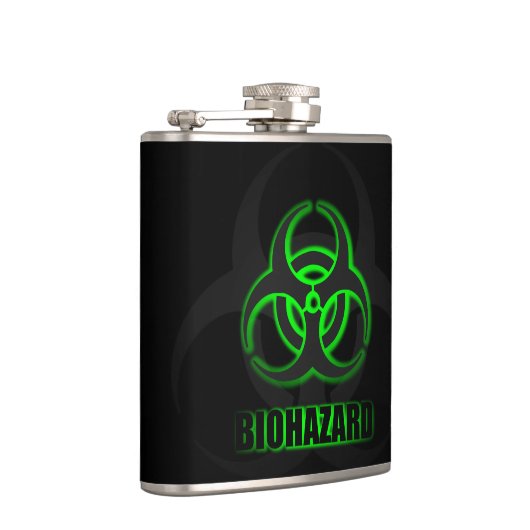 Flasques Symbole de biodanger vert brillant (Droite)