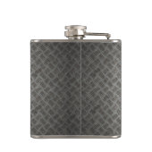 Flasques Symbole de danger biologique et crâne sur acier (Dos)