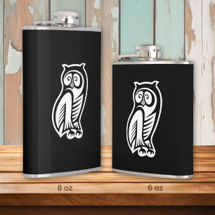 Flasques Symbole de hibou blanc
