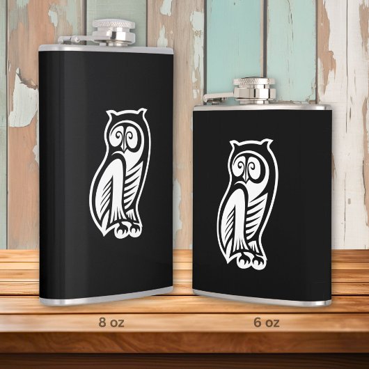 Flasques Symbole de hibou blanc