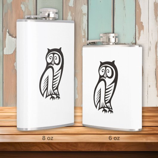 Flasques Symbole de hibou noir