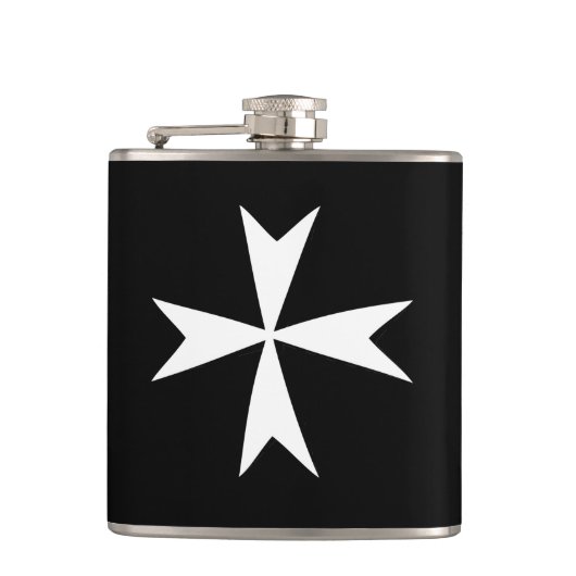 Flasques Symbole de mode du drapeau de la Croix-de-Malte bl (Devant)