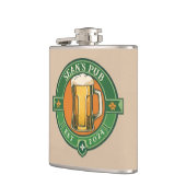 Flasques Symbole de pub irlandais personnalisé avec nom per (Gauche)