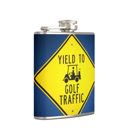 Flasques Symbole De Rendement Drôle Au Trafic De Golf (Droite)