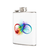 Flasques Symbole d'infini avec plume arc-en-ciel (Gauche)