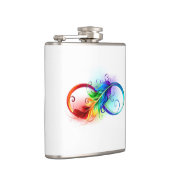 Flasques Symbole d'infini avec plume arc-en-ciel (Droite)