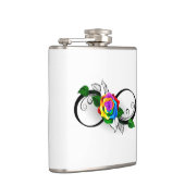 Flasques Symbole d'infini avec Rose arc-en-ciel (Droite)