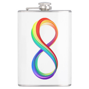 Flasques Symbole d'infinité arc-en-ciel stratifié