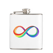 Flasques Symbole d'infinité arc-en-ciel stratifié (Devant)