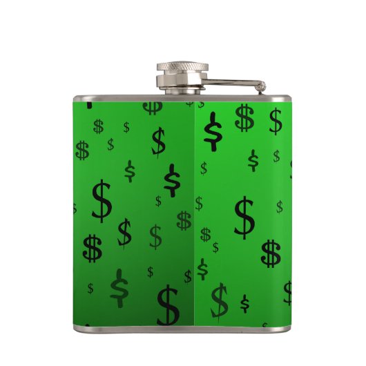 Flasques Symbole Dollar Vert Argent (Dos)