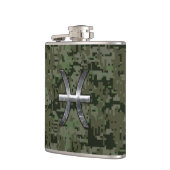 Flasques Symbole du zodiaque Pisces Camouflage numérique Wo (Gauche)