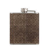 Flasques Symbole et runes de Valknut sur le motif celtique (Dos)