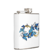 Flasques Symbole Infini de Papillons Morpho Bleus (Droite)