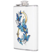 Flasques Symbole infini de papillons Morpho bleus (Gauche)