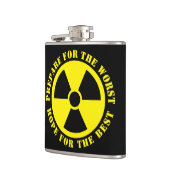 Flasques Symbole nucléaire personnalisé drôle de devis bois (Gauche)