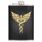 Flasques Symbole Polygonal Or Caduceus (Devant)