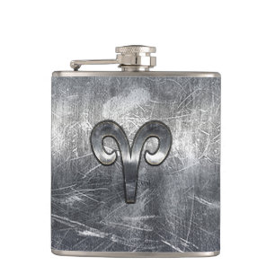 Flasques Symbole Zodiaque Aries en Grunge style désorganisé