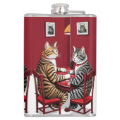 Flasques Tabby Cats Jouer Au Poker (Dos)