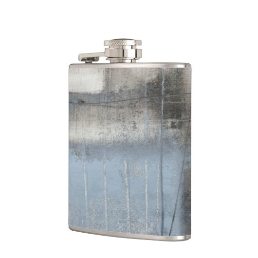 Flasques Tableau gris et bleu Abstrait (Gauche)