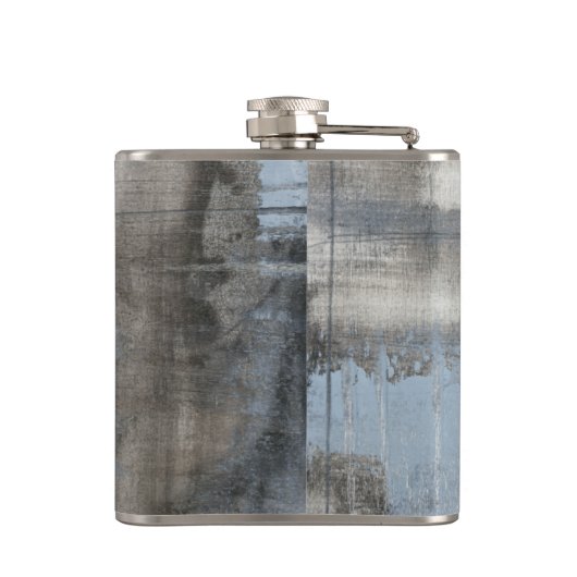 Flasques Tableau gris et bleu Abstrait (Dos)