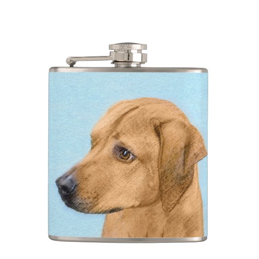 Flasques Tableau Rhodesian Ridgeback - Art Chien original (Devant)