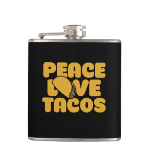 Flasques tacos d'amour de la paix